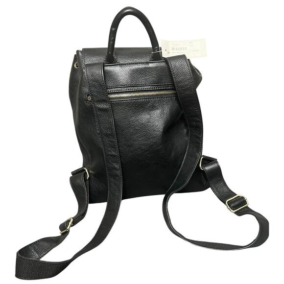 NWT Haiying Snider Black Pebbled Leather Backpack Quiet Luxury Minimalist main image 8